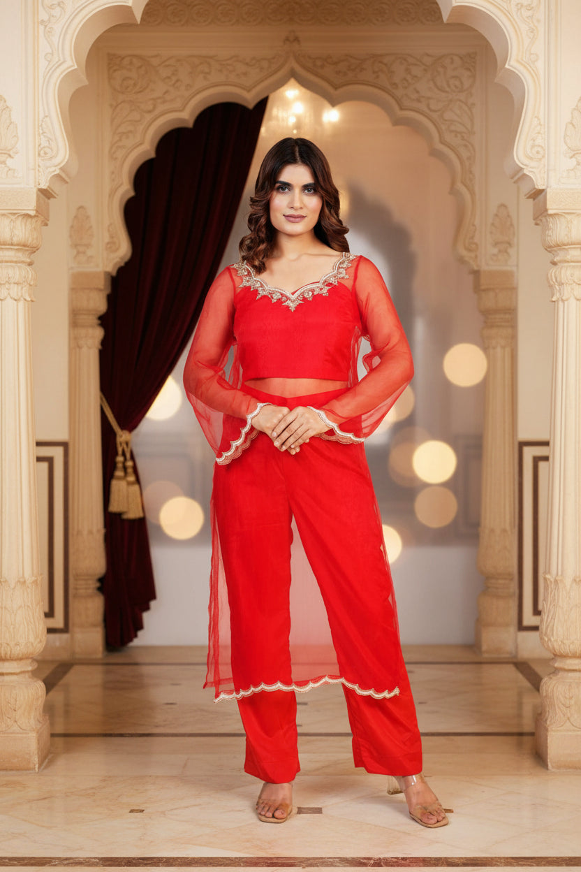 Aaiyna - Kurti Set Zardozi Embroidery Handcrafted Elegance