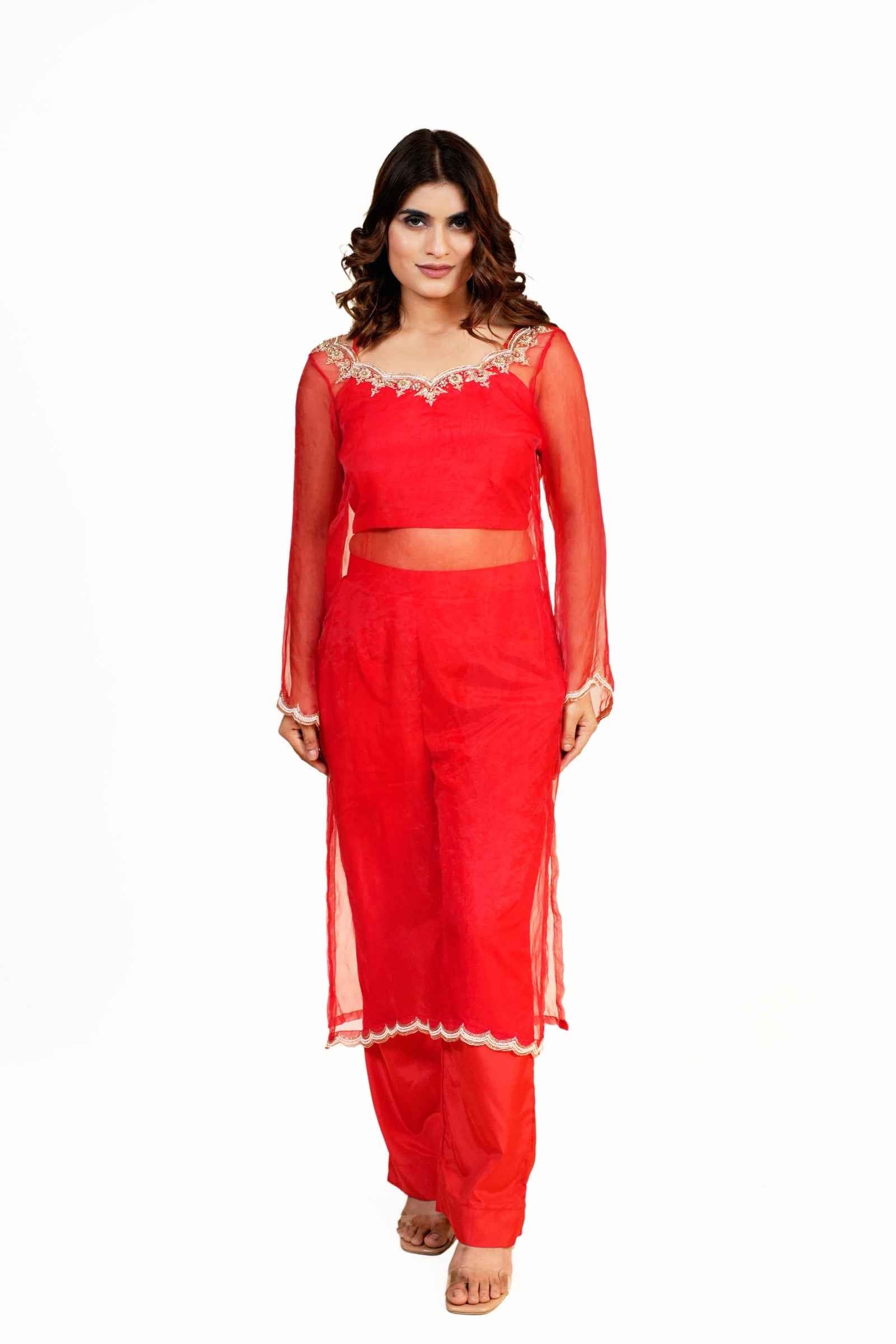 Aaiyna - Kurti Set Zardozi Embroidery Handcrafted Elegance