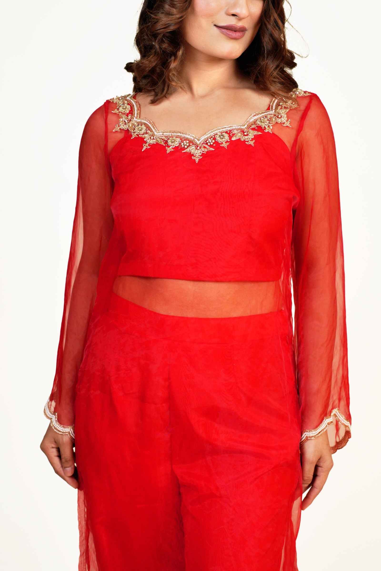 Aaiyna - Kurti Set Zardozi Embroidery Handcrafted Elegance