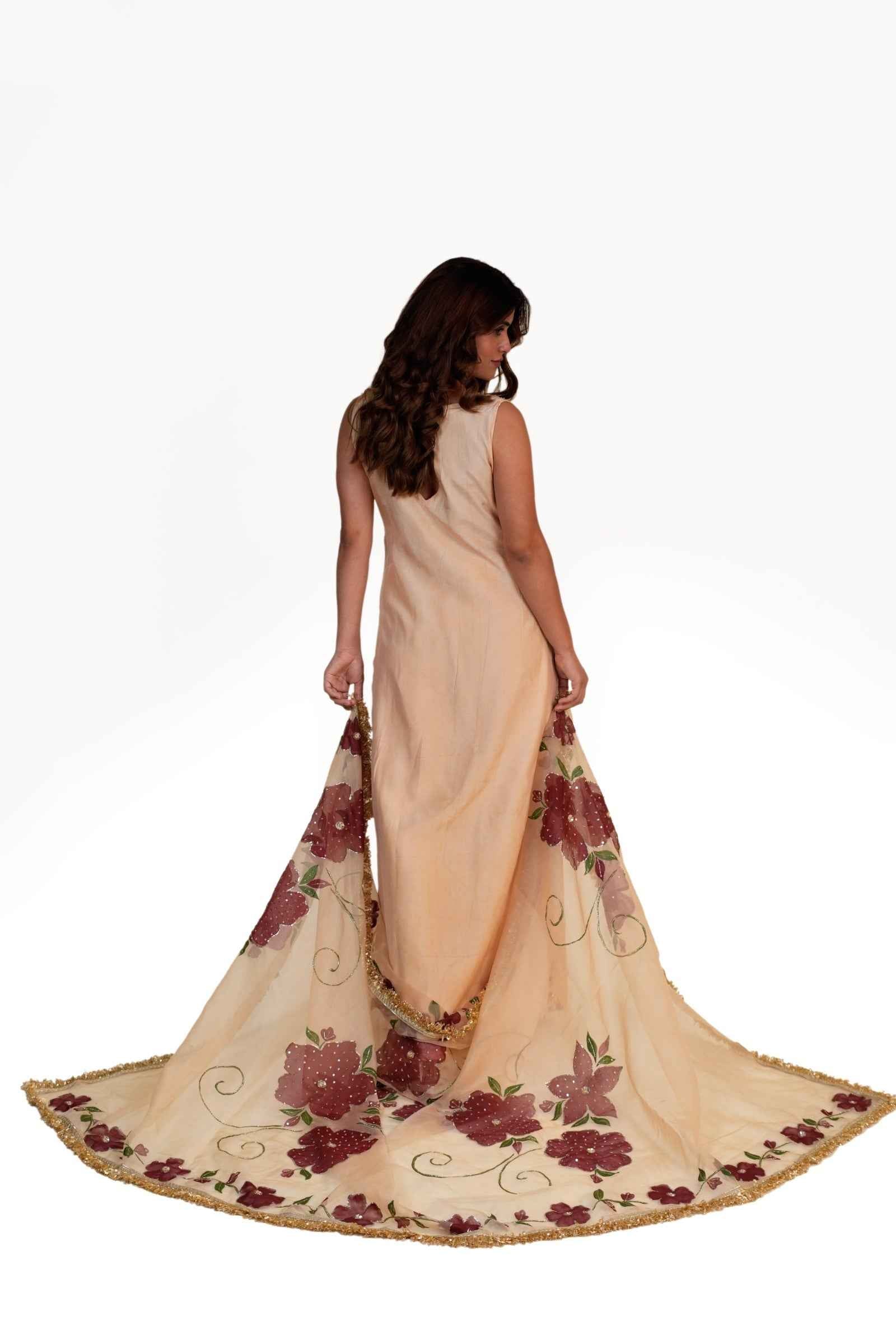 Tahjeeb Chikankari Kurta Plazo Set with Zardozi Embroidery