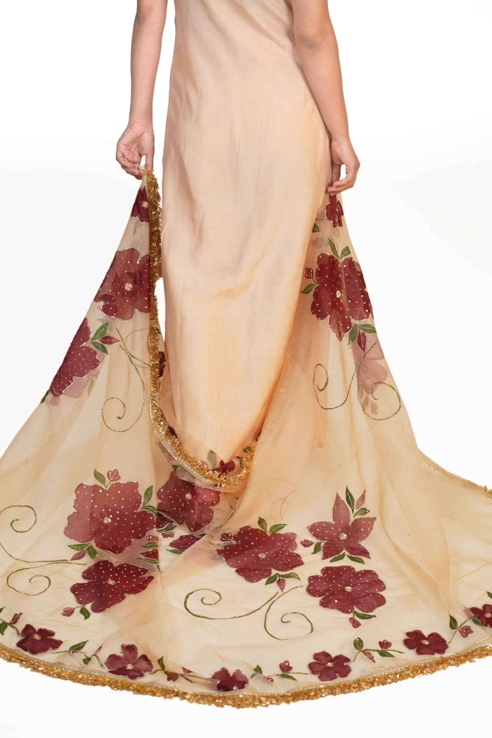 Tahjeeb Chikankari Kurta Plazo Set with Zardozi Embroidery