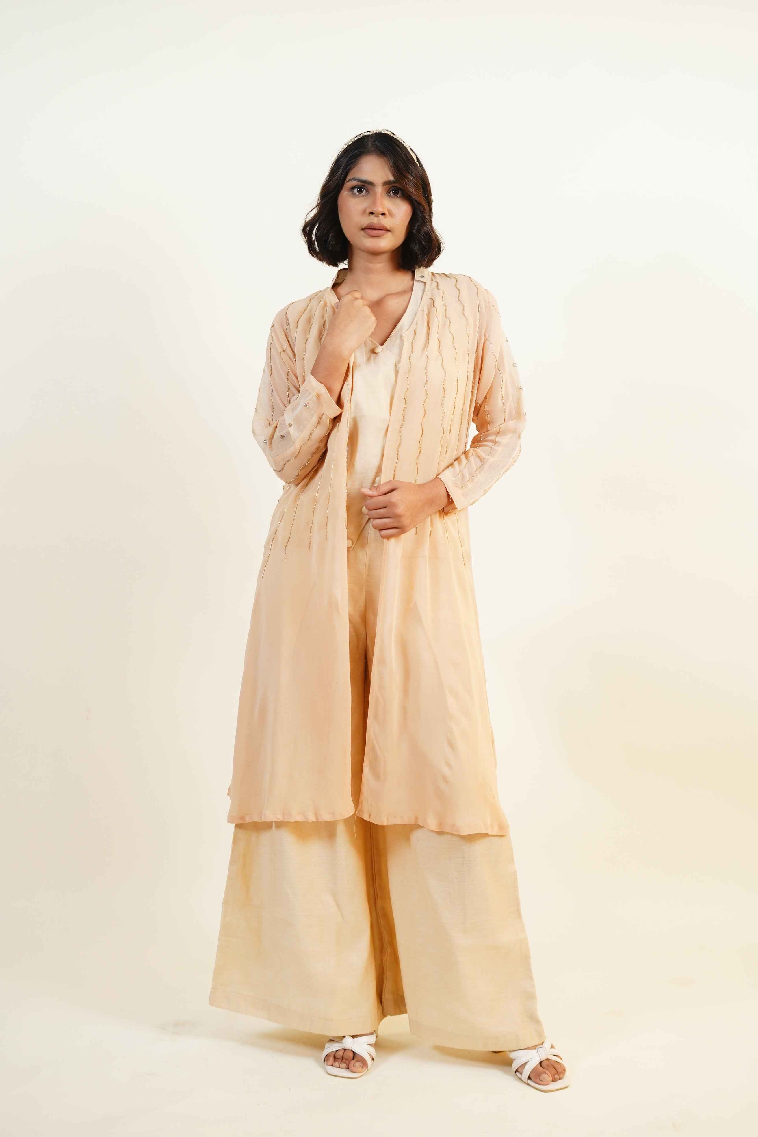 Kastoori-Golden Majesty Zardozi Co-ord Set