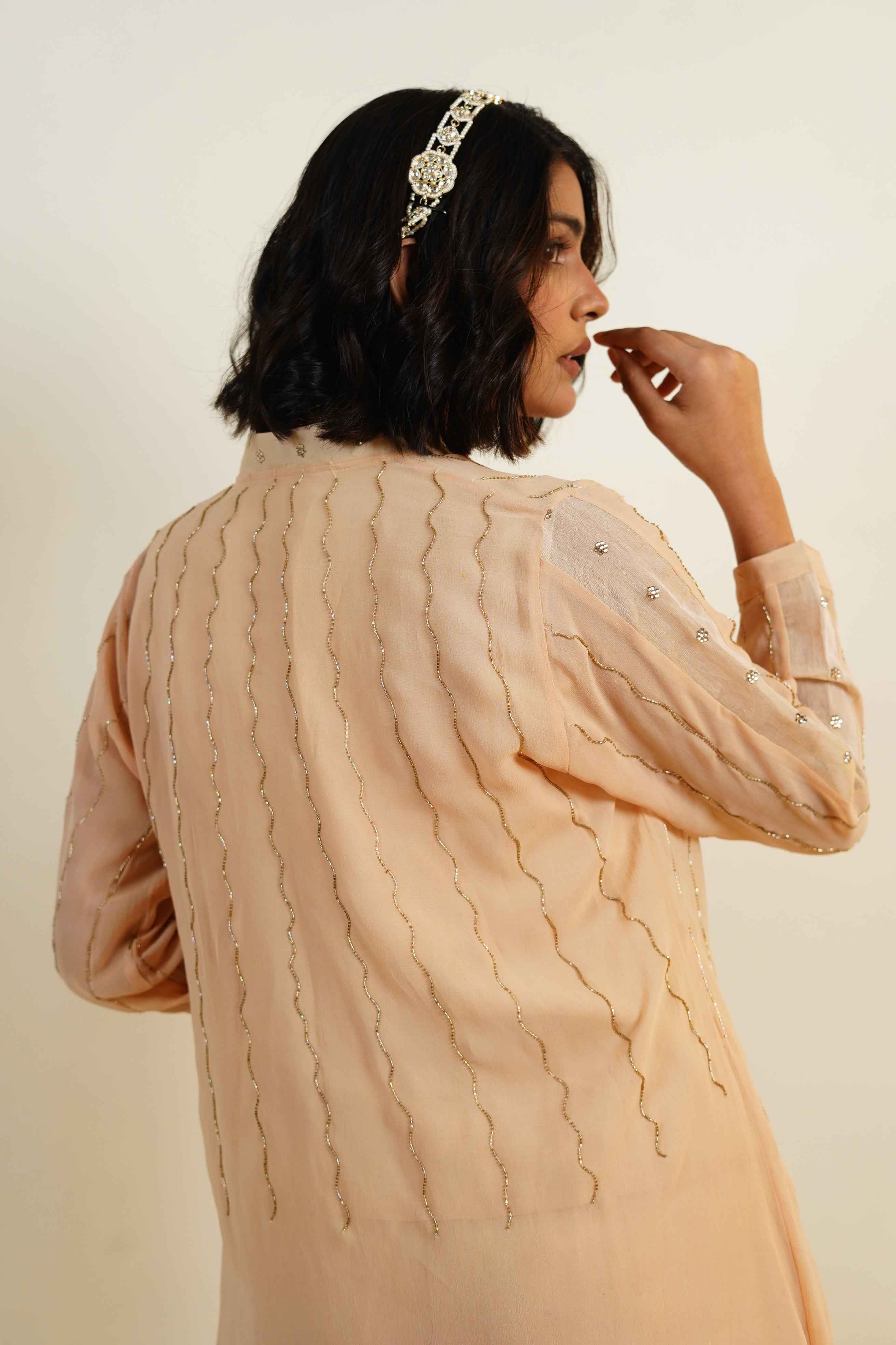 Kastoori-Golden Majesty Zardozi Co-ord Set