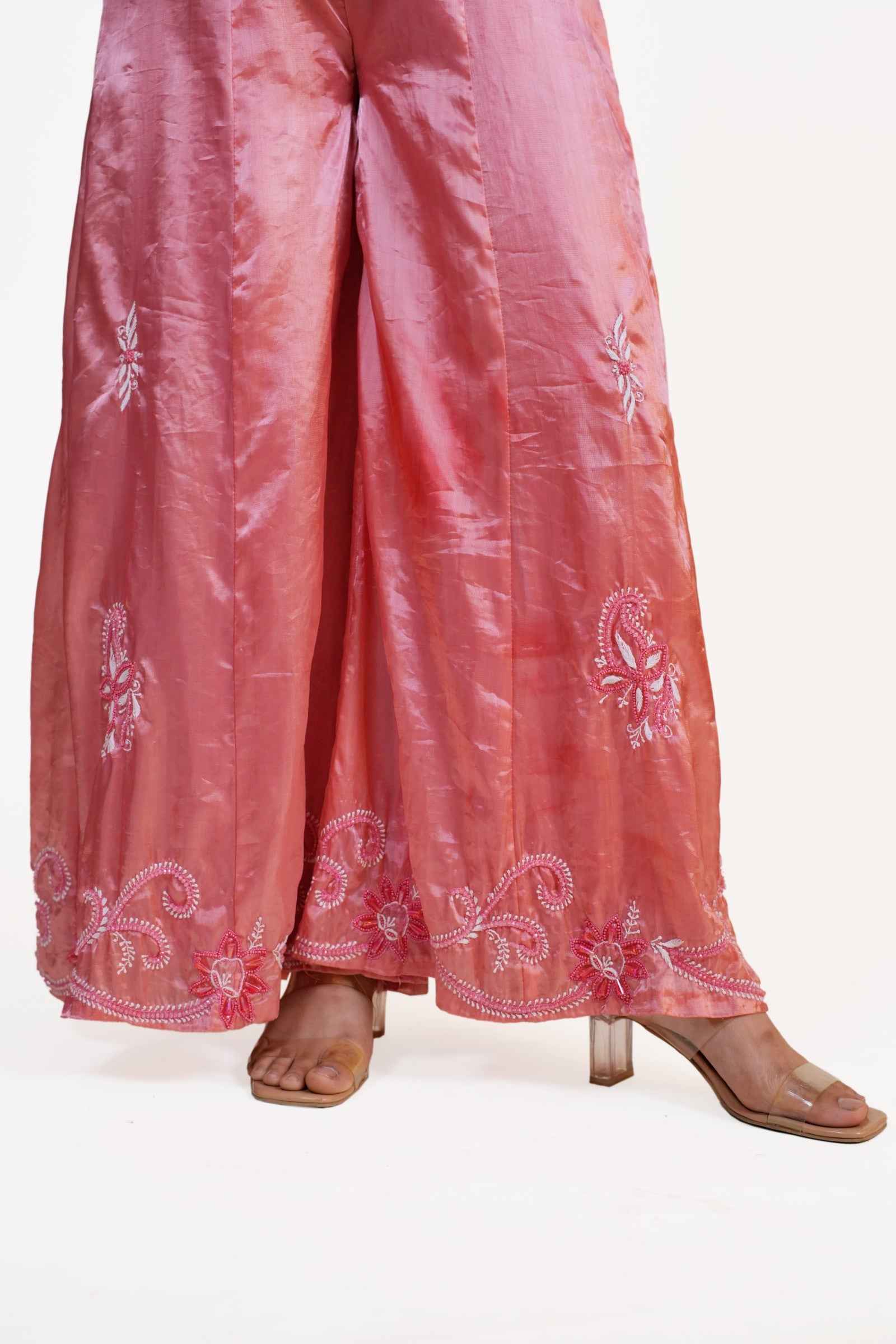 Darpan - Blush Pink Jumpsuit with Chikankari and Zardozi Embroidery