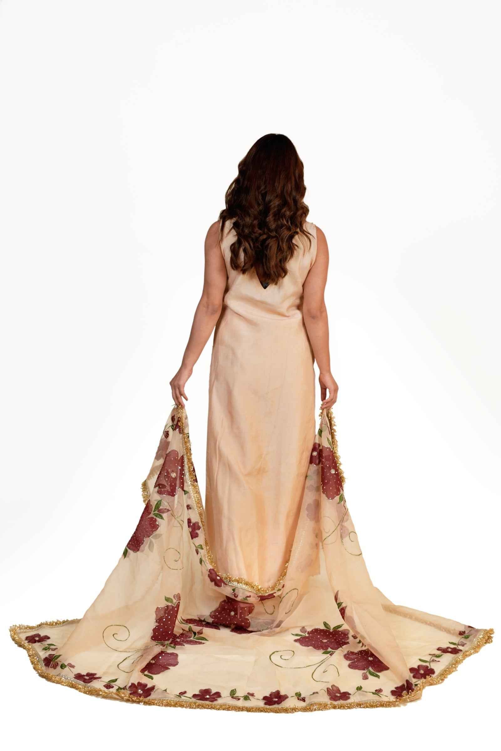 Tahjeeb Chikankari Kurta Plazo Set with Zardozi Embroidery