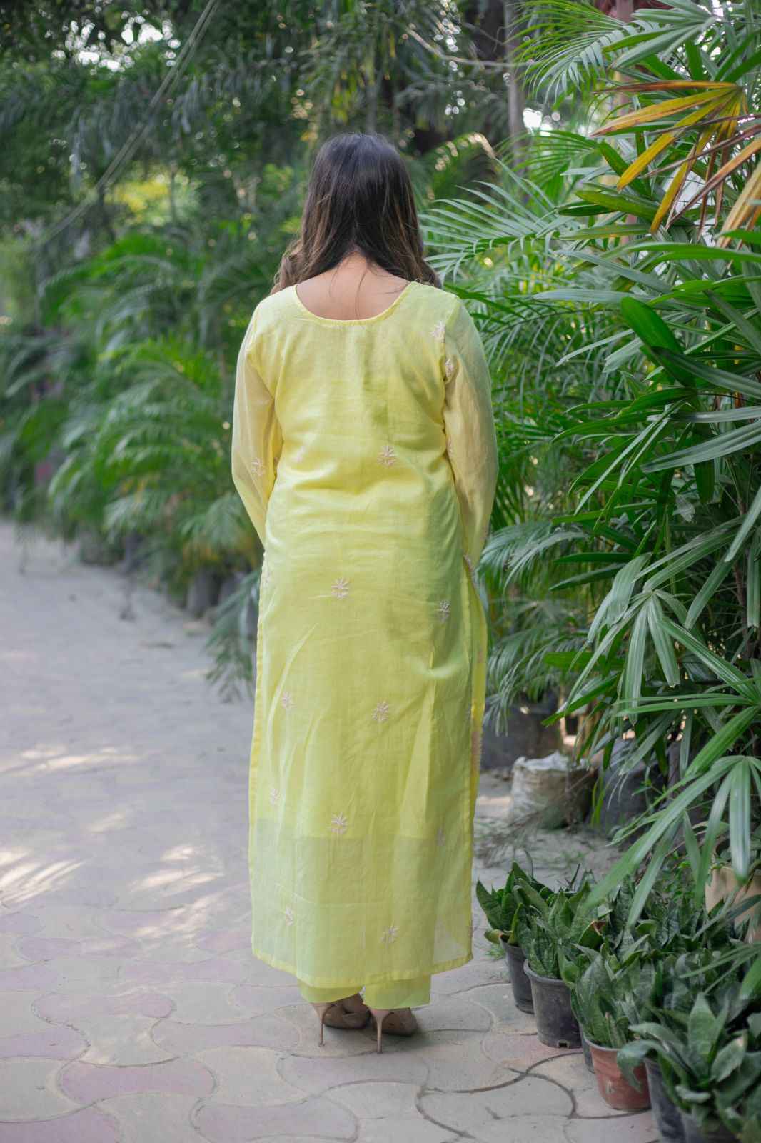 Amaltaas – Lemon Yellow Chikankari Kurta Set with Dupatta
