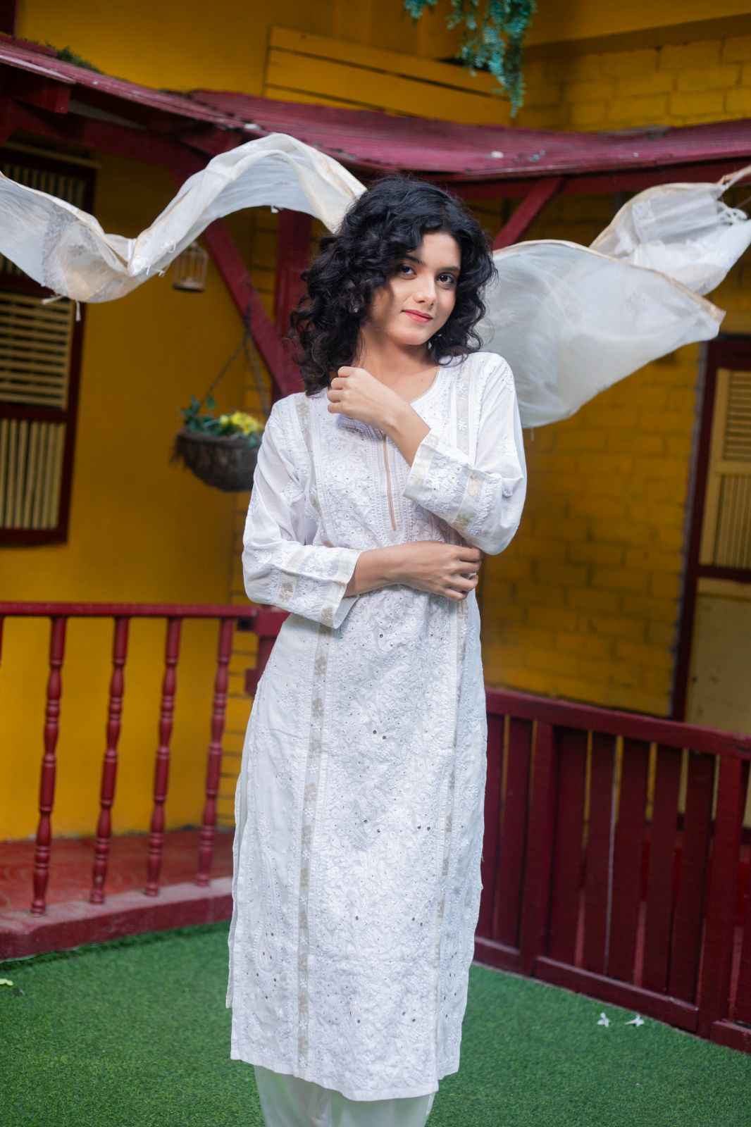 Safed-E-Noor – Pure White Chikankari Kurta Set with Dupatta