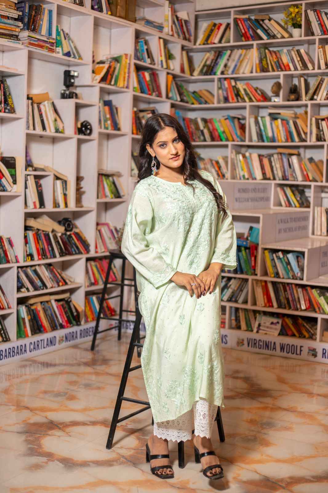 Gulzaar Mint Green Ethnic Kurti