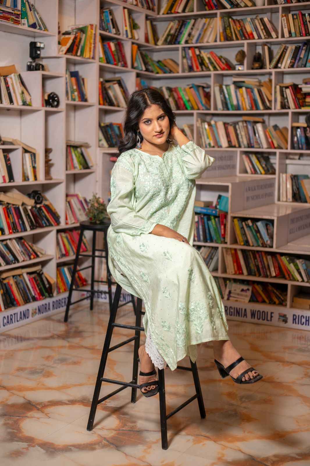 Gulzaar Mint Green Ethnic Kurti