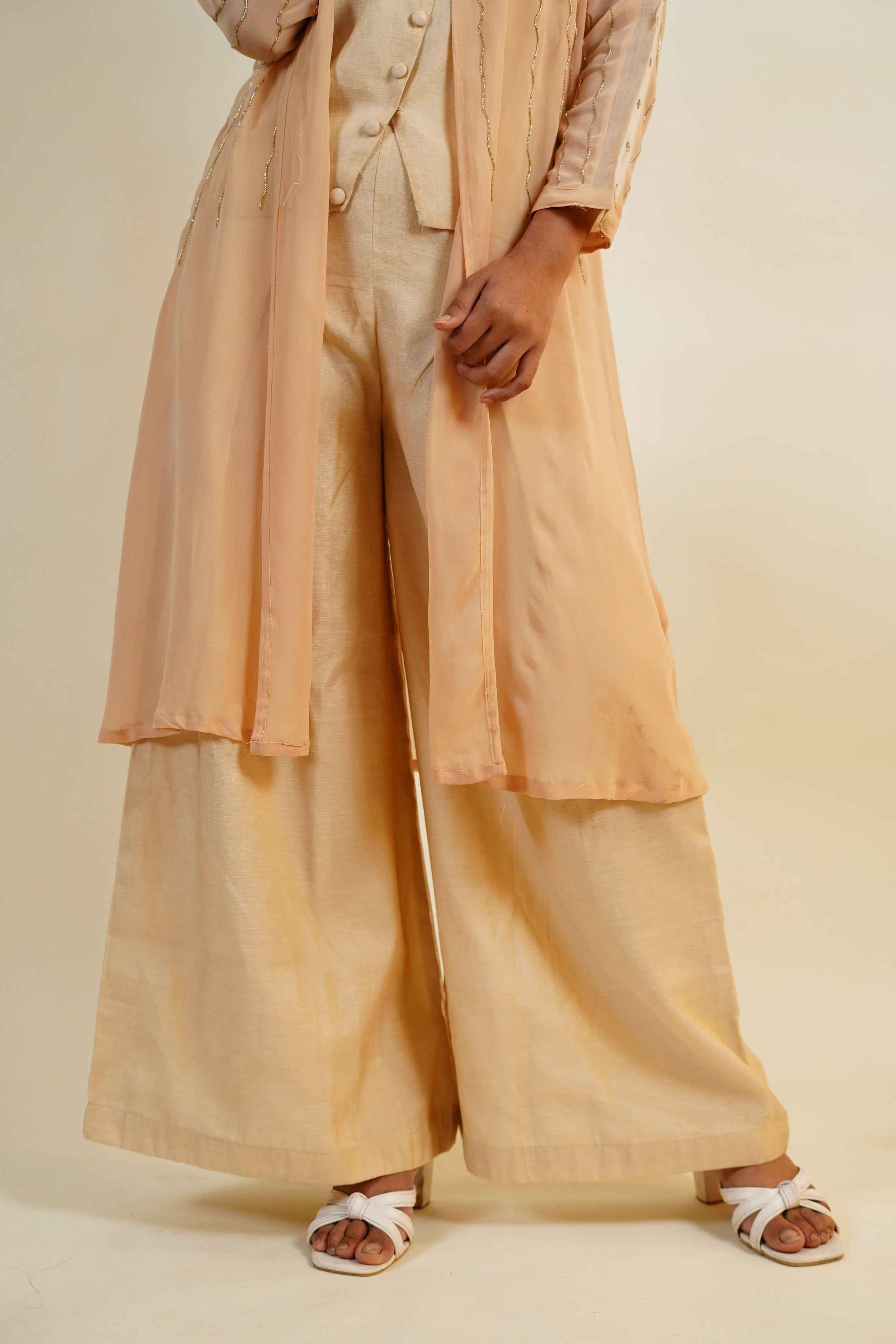 Kastoori-Golden Majesty Zardozi Co-ord Set