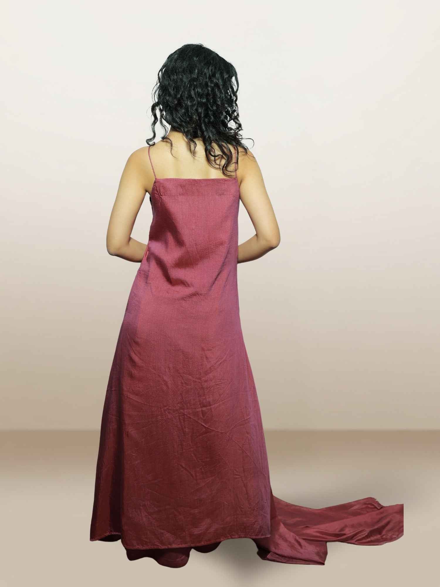 Nawaabiyat A line Strip kurta set with handcrafted Zari zardozi work